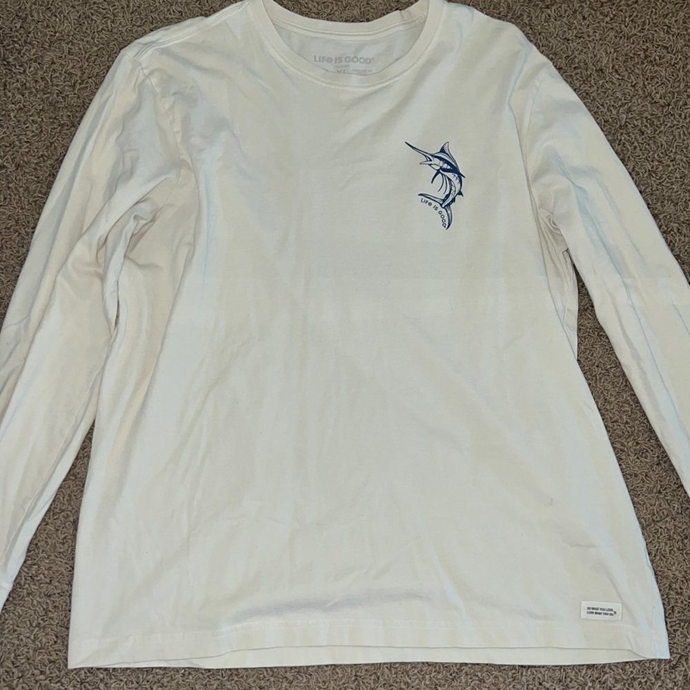 Men’s “Life Is Good” long sleeve T shirt